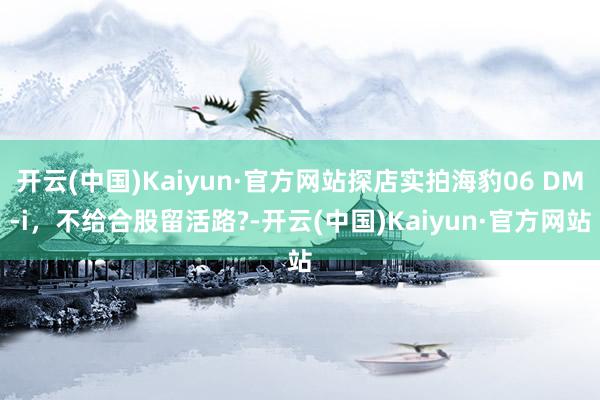 开云(中国)Kaiyun·官方网站探店实拍海豹06 DM-i，不给合股留活路?-开云(中国)Kaiyun·官方网站