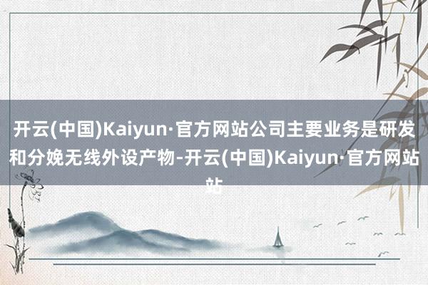 开云(中国)Kaiyun·官方网站公司主要业务是研发和分娩无线外设产物-开云(中国)Kaiyun·官方网站