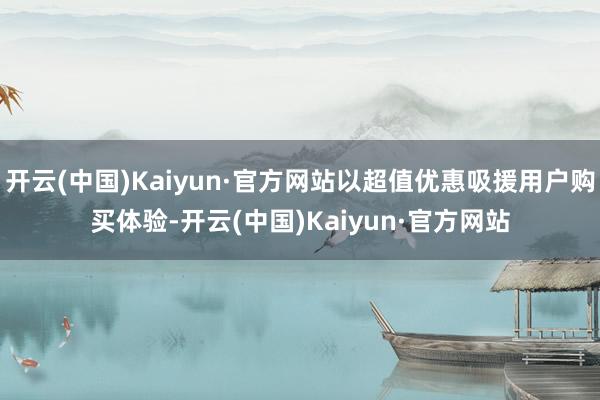 开云(中国)Kaiyun·官方网站以超值优惠吸援用户购买体验-开云(中国)Kaiyun·官方网站