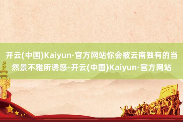 开云(中国)Kaiyun·官方网站你会被云南独有的当然景不雅所诱惑-开云(中国)Kaiyun·官方网站